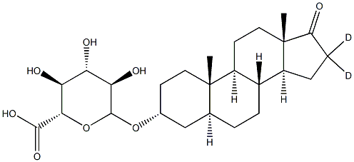 5a-Androstan-3a-ol-17-one-16,16-d2-glucosiduronate Struktur