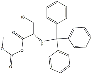 Methoxycarbonyl-N-trityl-L-cysteine Structure