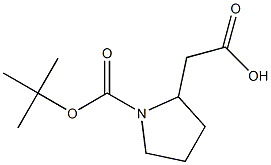 2-(1-(tert-butoxycarbonyl)pyrrolidin-2-yl)acetic acid Structure