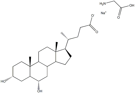 甘氨鹅去氧胆酸钠,,结构式