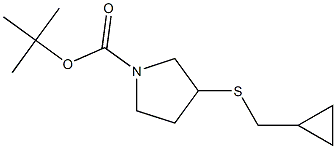 tert-butyl 3-(cyclopropylMethylthio)pyrrolidine-1-carboxylate Structure