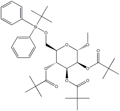 Methyl 6-O-tert-butyldiphenylsilyl-2,3,4-tri-O-pivaloyl-a-D-mannopyranoside Structure