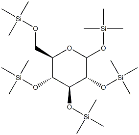 1,2,3,4,6-Penta-O-trimethylsilyl-D-glucopyranose Structure