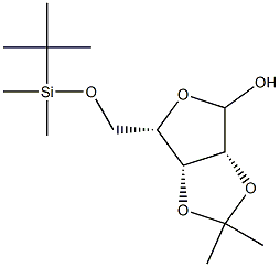 5-O-tert-Butyldimethylsilyl-2,3-O-isopropylidene-L-lyxofuranose Structure