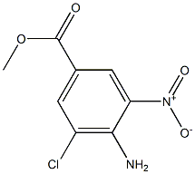 Methyl 3-nitro-4-amino-5-chlorobenzoate 化学構造式