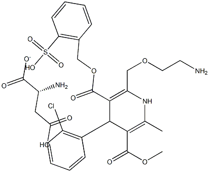 L-门冬氨酸氨氯地平, , 结构式