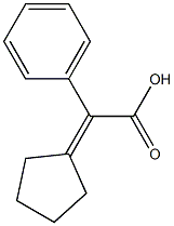 2-cyclopentylidene-2-phenylacetic acid 化学構造式