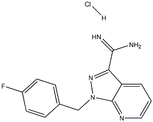 1-(4-fluorobenzyl)-1H-pyrazolo[3,4-b]pyridine-3-carboximidamide hydrochloride Structure