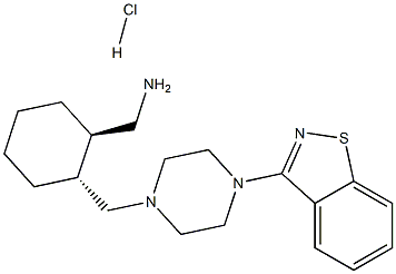 ((1R,2R)-2-((4-(benzo[d]isothiazol-3-yl)piperazin-1-yl)methyl)
cyclohexyl)methanamine hydrochloride Struktur