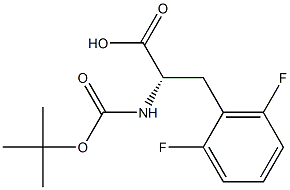 BOC-D-2,6-二氟苯丙氨酸, , 结构式