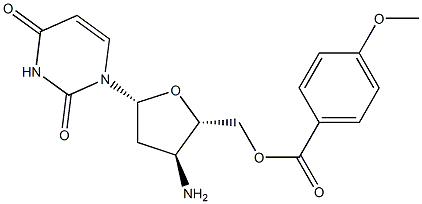 3'-Amino-5'-O-p-anisoyl-2',3'-dideoxyuridine Struktur