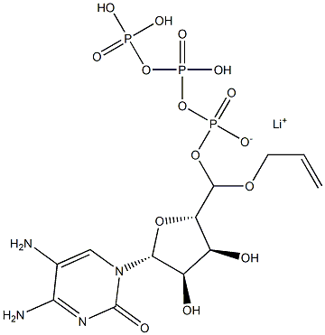 5-Aminoallylcytidine 5'-triphosphate lithium salt - 100mM aqueous solution Struktur