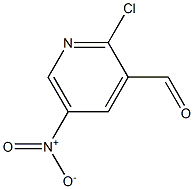 2-Chloro-5-nitro-pyridine-3-carbaldehyde Struktur