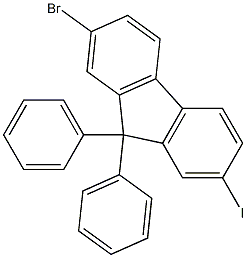 2-Bromo-7-iodo-9,9-Diphenylfluorene Struktur