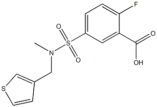 2-FLUORO-5-[METHYL(THIOPHEN-3-YLMETHYL)SULFAMOYL]BENZOIC ACID