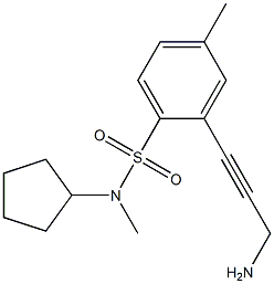  2-(3-AMINOPROP-1-YN-1-YL)-N-CYCLOPENTYL-N,4-DIMETHYLBENZENE-1-SULFONAMIDE