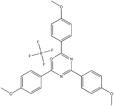 2,4,6-TRIS-(4-METHOXY-PHENYL)-(1,3,5)OXADIAZIN-1-YLIUM, TETRAFLUORO BORATE Structure