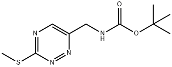 N-Boc-1-[3-(Methylthio)-1,2,4-triazin-6-yl]methylamine,2081124-51-6,结构式