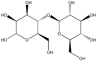 (3S,4R,5S,6R)-6-(hydroxymethyl)-5-(((2S,3R,4S,5S,6R)-3,4,5-trihydroxy-6-(hydroxymethyl)tetrahydro-2H-pyran-2-yl)oxy)tetrahydro-2H-pyran-2,3,4-triol 化学構造式