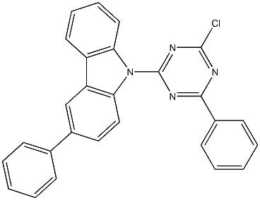 9-(4-chloro-6-phenyl-1,3,5-triazin-2-yl)-3-phenyl-9H-carbazole Struktur