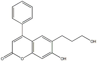 7-hydroxy-6-(3-hydroxypropyl)-4-phenyl-2H-chromen-2-one Structure