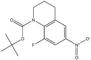tert-butyl 8-fluoro-6-nitro-3,4-dihydroquinoline-1(2H)-carboxylate Struktur