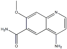4-氨基-7-甲氧基喹啉-6-甲酰胺, , 结构式