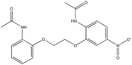N-[2-[2-(2-乙酰氨基-5-硝基苯氧基)乙氧基]苯基]乙酰胺,,结构式