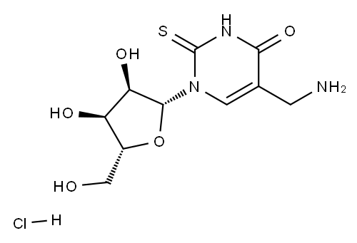 5-Aminomethyl-2-thiouridine hydrochloride,,结构式