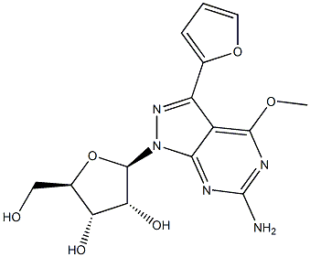 6-Amino-3-(furan-2-yl)-4-methoxy-1-(beta-D-ribofuranosyl)-1H-pyrazolo[3,4-d]pyrimidine