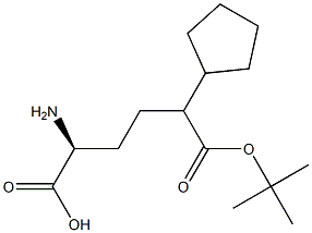 Boc-(S)-2-amino-5-cyclopentylpentanoicacid 化学構造式