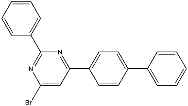 4-([1,1'-biphenyl]-4-yl)-6-bromo-2-phenylpyrimidine Structure