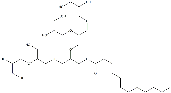 六聚甘油单月桂酸酯 结构式