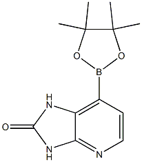 7-(4,4,5,5-Tetramethyl-[1,3,2]dioxaborolan-2-yl)-1,3-dihydro-imidazo[4,5-b]pyridin-2-one 结构式