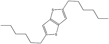 2,5-二(己基)-噻吩并[3,2-B]噻吩,,结构式