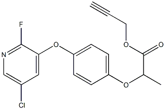 PROP-2-YN-1-YL 2-(4-((5-CHLORO-2-FLUOROPYRIDIN-3-YL)OXY)PHENOXY)PROPANOATE 结构式