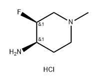 (3S,4R)-3-氟-1-甲基哌啶-4-胺二盐酸盐 结构式