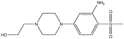 2-(4-(3-Amino-4-(methylsulfonyl)phenyl)piperazin-1-yl)ethanol Struktur
