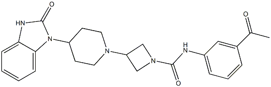 N-(3-ACETYLPHENYL)-3-[4-(2-OXO-2,3-DIHYDRO-1H-BENZIMIDAZOL-1-YL)PIPERIDIN-1-YL]AZETIDINE-1-CARBOXAMIDE