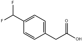 2-[4-(二氟甲基)苯基]乙酸, 1000524-74-2, 结构式