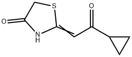 2-(2-环丙基-2-氧代乙亚基)-1,3-噻唑I二N-4-酮 结构式