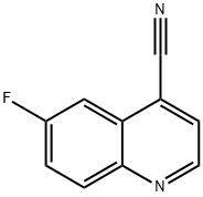 4-Quinolinecarbonitrile,  6-fluoro- Structure