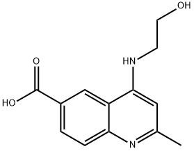 6-Quinolinecarboxylic  acid,  4-[(2-hydroxyethyl)amino]-2-methyl- Structure