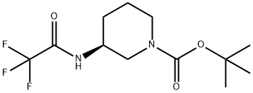 (S)-1-Boc-3-(2,2,2-Trifluoro-acetylamino)-piperidine
 Structure