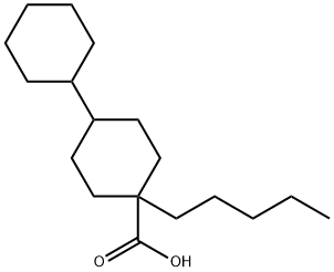 4-Pentylbi(cyclohexane)-4-carboxylic acid Structure