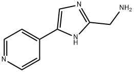 1H-Imidazole-2-methanamine,  5-(4-pyridinyl)- Structure