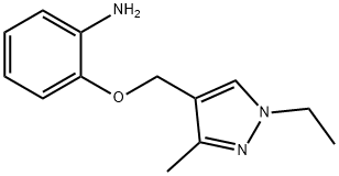 Benzenamine,  2-[(1-ethyl-3-methyl-1H-pyrazol-4-yl)methoxy]- Structure