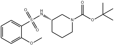 (S)-3-(2-Methoxy-benzenesulfonylamino)-piperidine-1-carboxylic acid tert-butyl ester
 Structure