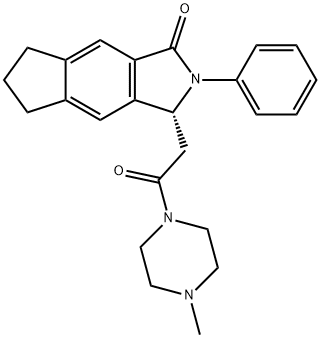 Cyclopent[f]isoindol-1(2H)-one, 3,5,6,7-tetrahydro-3-[2-(4-methyl-1-piperazinyl)-2-oxoethyl]-2-phenyl-, (3R)-|化合物 T24201