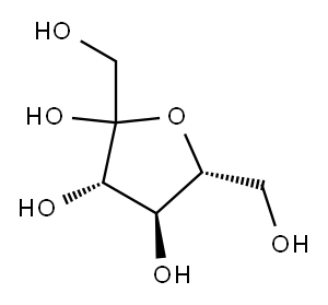 β-D-フルクトフラノース 化学構造式